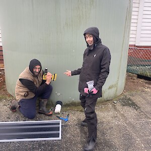 Shannon and Keeti-Moana were the dream team on shed assembly